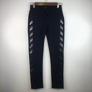 Labijou  Skinny Blue Leggings Studded Pants Size S